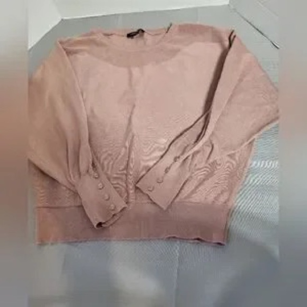 Women's Dusty Pink Knit Sweater - Picture 6 of 6